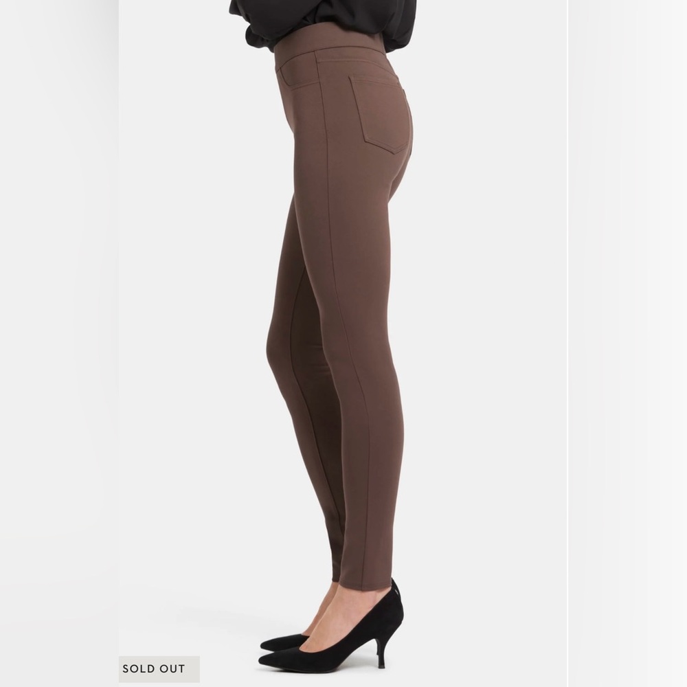NYDJ Sculpt-Her Modern Legging Pants Coffee Bean Pull On Stretch Women’s S - Picture 3 of 15